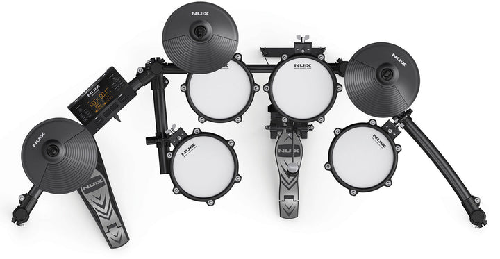 NUX DM - 210 Digital Drum Kit - Complete Electronic Drum Kit with Mesh Pads, Dual - Zone Triggers, and Bluetooth Connectivity - Ev - Entz Music