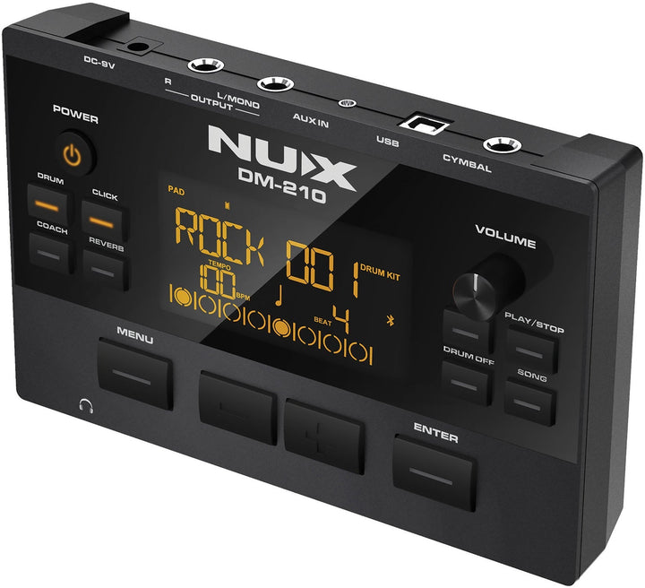 NUX DM - 210 Digital Drum Kit - Complete Electronic Drum Kit with Mesh Pads, Dual - Zone Triggers, and Bluetooth Connectivity - Ev - Entz Music