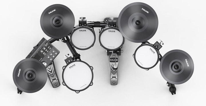 NUX DM - 7X Digital Drum Kit - High - End Electronic Drum Set with Remo Mesh Heads and Multi - Zone Triggering - Ev - Entz Music