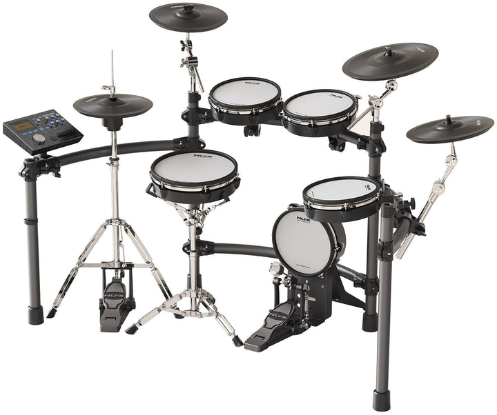 NUX DM - 8 Digital Drum Kit - Flagship Electronic Drum Set with Remo Mesh Heads, Multi - Zone Cymbals, and Advanced Sound Module - Ev - Entz Music