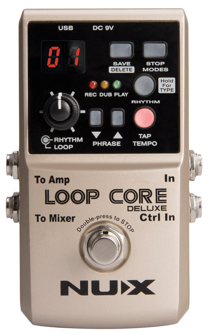 NUX Loop Core Deluxe 24 - bit Looper Pedal Bundle - Ev - Entz Music