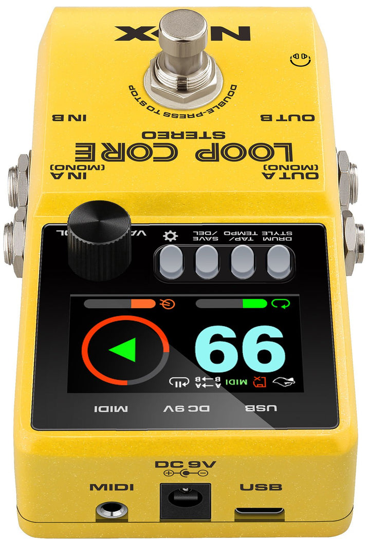 NUX Loop Core Stereo Looper Pedal – 6 - Hour Recording, Stereo I/O, Built - In Drum Machine - Ev - Entz Music