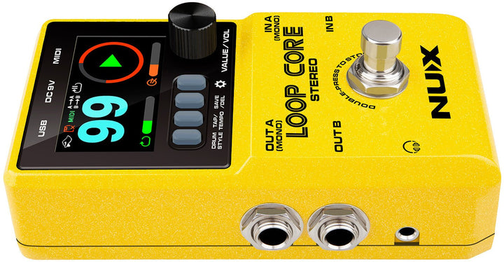 NUX Loop Core Stereo Looper Pedal – 6 - Hour Recording, Stereo I/O, Built - In Drum Machine - Ev - Entz Music
