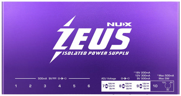 NUX Zeus Guitar Pedal Power Supply - Ev - Entz Music