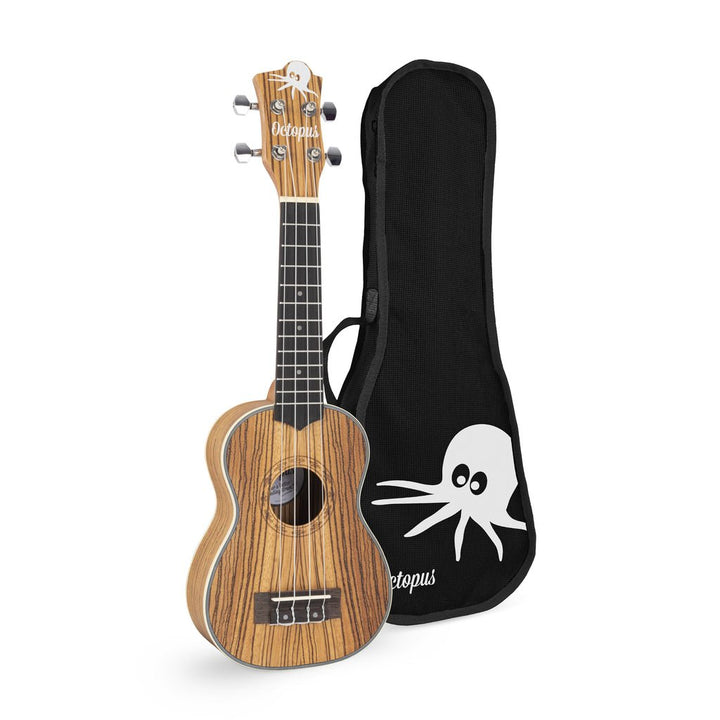 Octopus Soprano Ukulele - Zebra wood - Ev - Entz Music