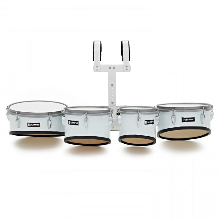 Olympic Marching 8/10/12/13 Drum Corps Multi - Tenor Set, White - Ev - Entz Music