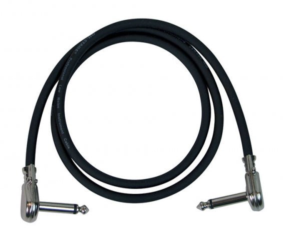 On - Stage 3' Patch Cable with Pancake - Style Connectors – Space - Saving Solution for Your Pedalboard - Ev - Entz Music