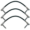 On - Stage 6" Patch Cable - 3 Pack with Pancake - Style Connectors – Ideal for Pedalboard Organization - Ev - Entz Music