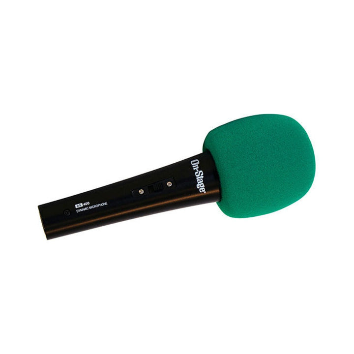 On - Stage ASWS58 Green Microphone Windshield - Enhance Sound Clarity and Protection - Ev - Entz Music