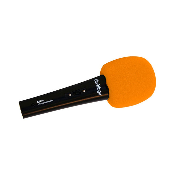 On - Stage ASWS58 Orange Microphone Windshield - Minimize Wind and Breath Noise for Enhanced Sound - Ev - Entz Music