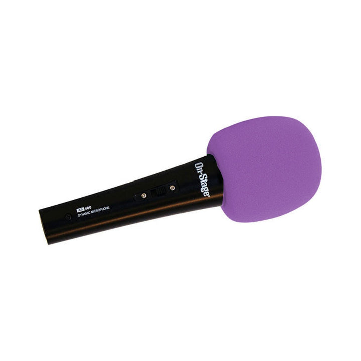 On - Stage ASWS58 Purple Microphone Windshield - Reduce Wind and Breath Noise for Clear Audio - Ev - Entz Music