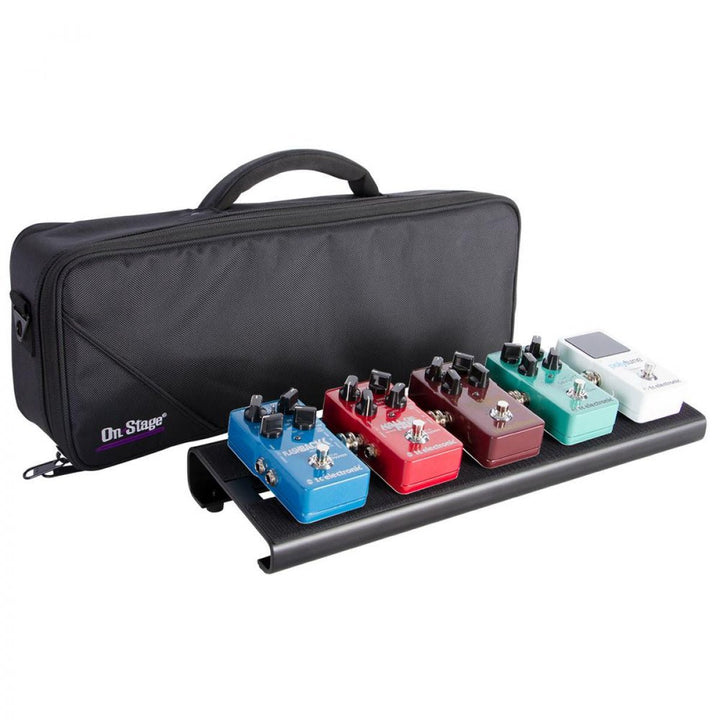 On - Stage Compact Pedalboard with Gig Bag - Lightweight and Portable Pedal Organizer - Ev - Entz Music