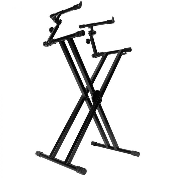 On - Stage Double 2 - Tier Keyboard Stand – Versatile and Adjustable Keyboard Support - Ev - Entz Music