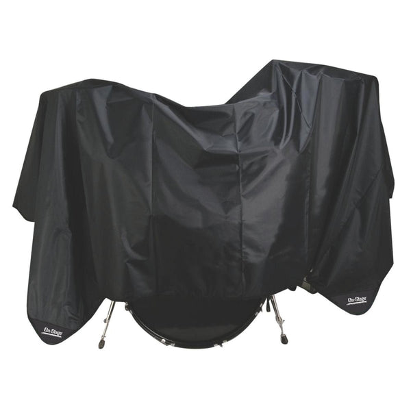On - Stage Drum Set Dust Cover - Water Resistant Nylon with Sewn - in Weighted Corners - Ev - Entz Music