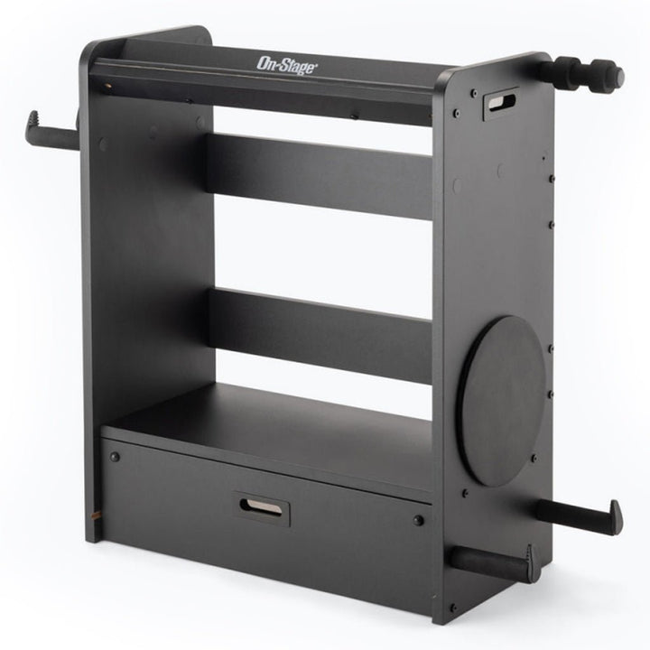 On - Stage Guitar Workstation ~ Black - Multi - Function Guitar Stand, Pedalboard, and Amp Stand - Ev - Entz Music