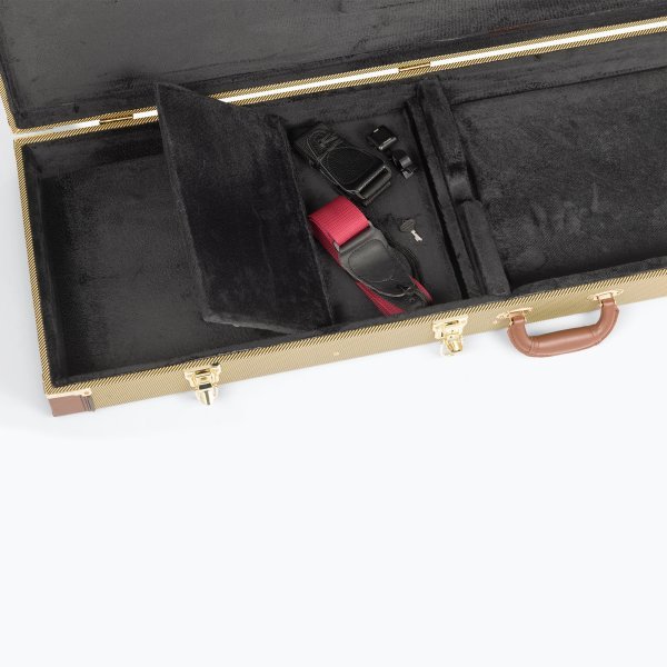 On - Stage Hardshell Electric Guitar Case (Tweed) - Vintage Style and Premium Protection for Electric Guitars - Ev - Entz Music