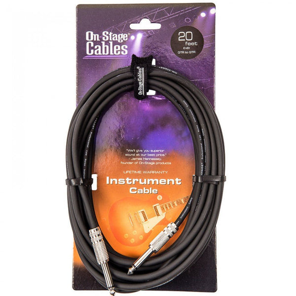 On - Stage Instrument Cable ~ 20ft/6m - Ev - Entz Music