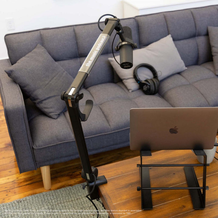 On - Stage Microphone Boom Arm ~ Black – Professional - Grade Mic Support for Content Creators - Ev - Entz Music