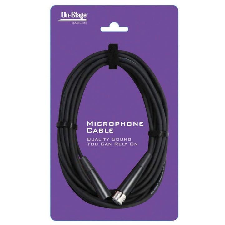 On - Stage Microphone Cable XLR - XLR 20ft/6m - Durable, Low Impedance Mic Cable for Professional Use - Ev - Entz Music