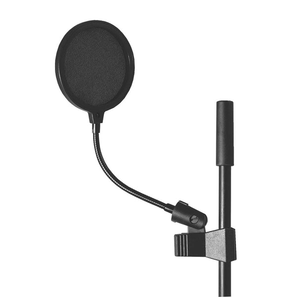 On - Stage Microphone Pop Shield - 4" Adjustable Clip - On Filter for Vocal Recording - Ev - Entz Music