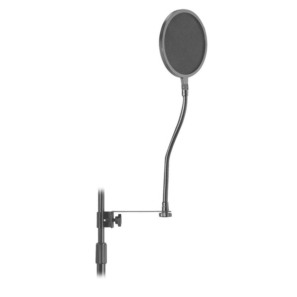 On - Stage Microphone Pop Shield w/ Gooseneck & Easy Grip Clamp - 6" Vocal Recording Filter - Ev - Entz Music