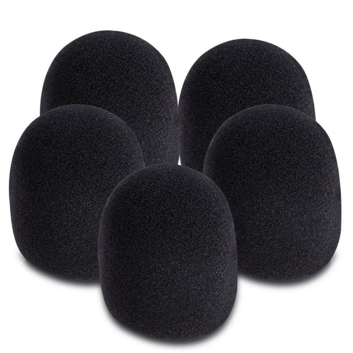 On - Stage Microphone Windscreens ~ Black 5 - Pack - Essential Protection for Your Microphones - Ev - Entz Music