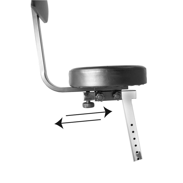 On - Stage Musicians Stool - Adjustable Height with Padded Seat and Backrest - Ev - Entz Music