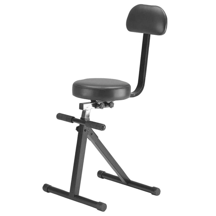 On - Stage Musicians Stool - Adjustable Height with Padded Seat and Backrest - Ev - Entz Music