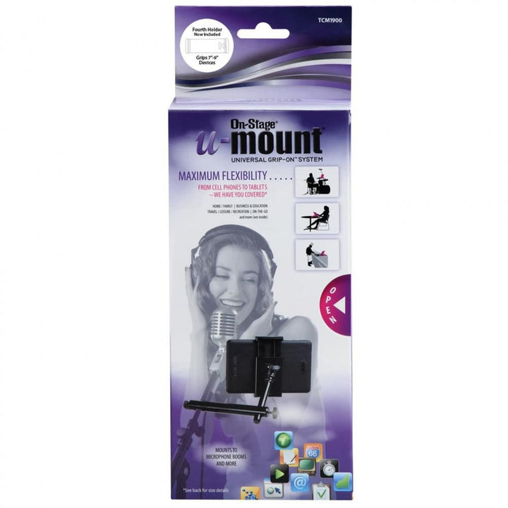 On - Stage Postage Grip - On Universal Device Holder with u - mount Mounting - Ev - Entz Music