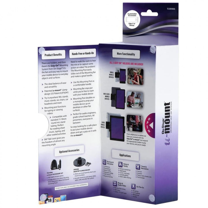 On - Stage Postage Grip - On Universal Device Holder with u - mount Mounting - Ev - Entz Music