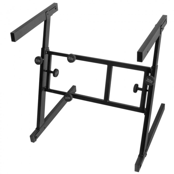 On - Stage Pro Heavy - Duty Folding - Z Keyboard Stand - Versatile, Compact, and Adjustable for Keyboards and DJ Gear - Ev - Entz Music
