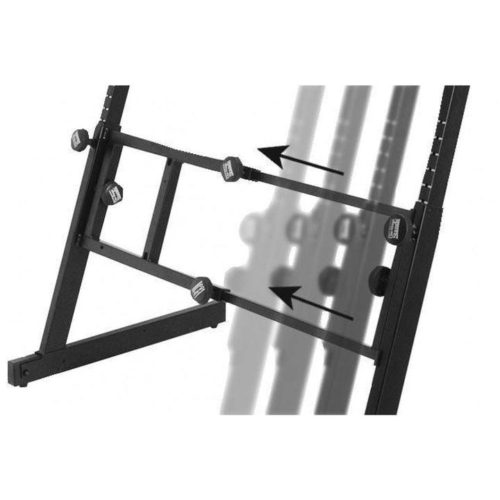On - Stage Pro Heavy - Duty Folding - Z Keyboard Stand w/2nd Tier - Dual Keyboard Support, Adjustable and Compact Design - Ev - Entz Music