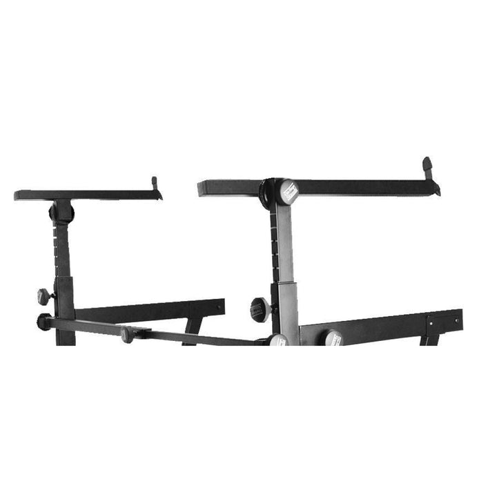 On - Stage Pro Heavy - Duty Folding - Z Keyboard Stand w/2nd Tier - Dual Keyboard Support, Adjustable and Compact Design - Ev - Entz Music