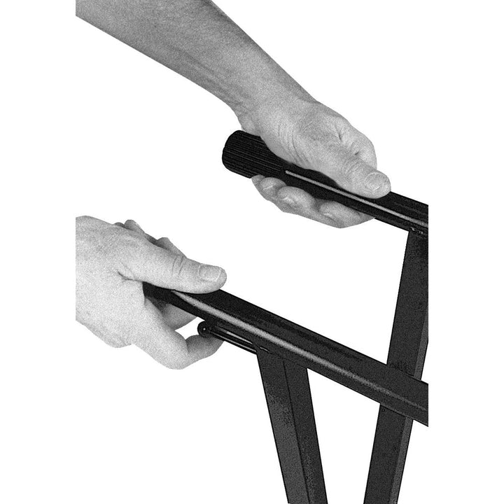 On - Stage Pro Heavy - Duty Single - X Ergo - Lok Keyboard Stand - Ergonomic and Durable for Large - Format Keyboards - Ev - Entz Music