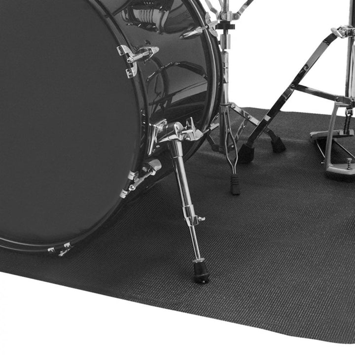 On - Stage Small Drum Kit Mat – 4' x 4' Non - Slip Drum Mat for Stable Setup - Ev - Entz Music