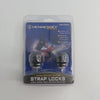 On Stage Solid Brass Straps Locks Black - Ev - Entz Music