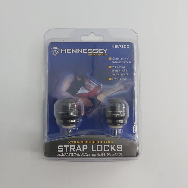 On Stage Solid Brass Straps Locks Black - Ev - Entz Music