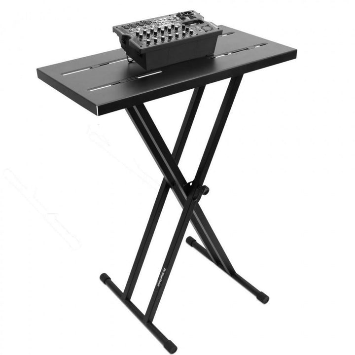 On - Stage Utility Tray for X - Style Keyboard Stands - Versatile, Adjustable Tray for Mixers, DJ Gear, and More - Ev - Entz Music