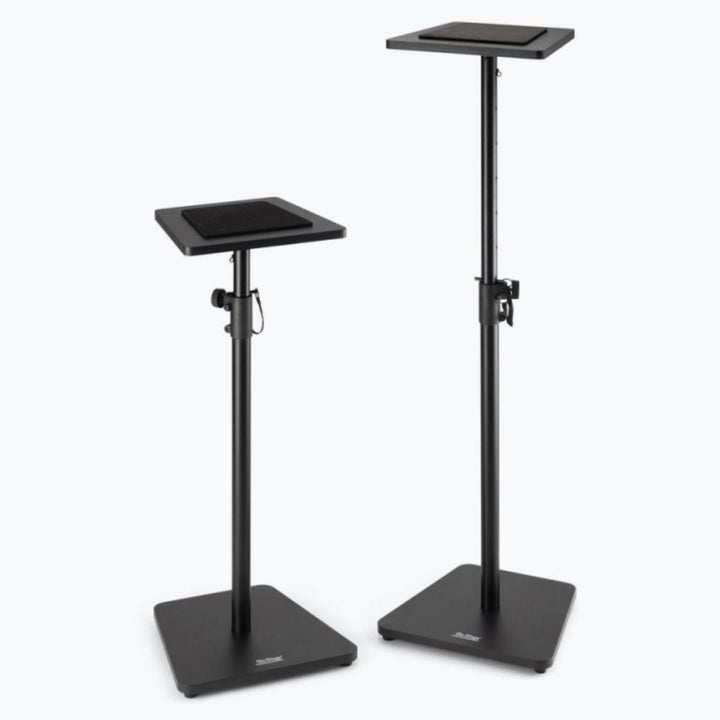 On - Stage Wood Monitor Stands (Pair) – Adjustable Studio Speaker Stands in Black - Ev - Entz Music