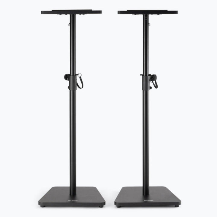 On - Stage Wood Monitor Stands (Pair) – Adjustable Studio Speaker Stands in Black - Ev - Entz Music