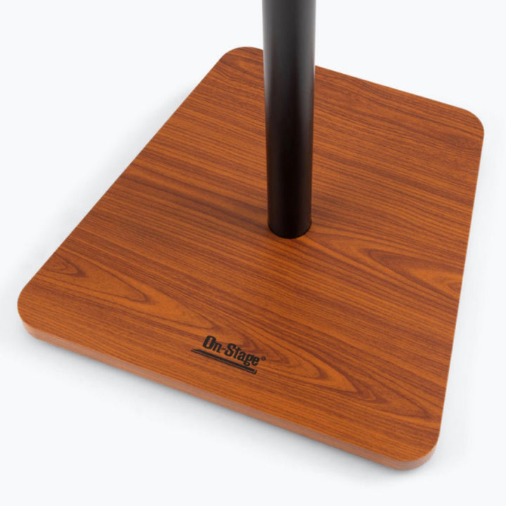On - Stage Wood Monitor Stands (Pair) – Adjustable Studio Speaker Stands in Rosewood - Ev - Entz Music