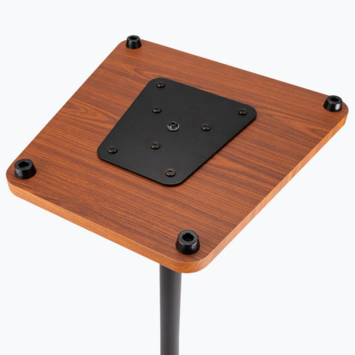 On - Stage Wood Monitor Stands (Pair) – Adjustable Studio Speaker Stands in Rosewood - Ev - Entz Music