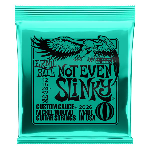 Ernie Ball Not Even Slinky Nickel Wound Electric Guitar Strings – 12-56 Gauge for Drop Tuning