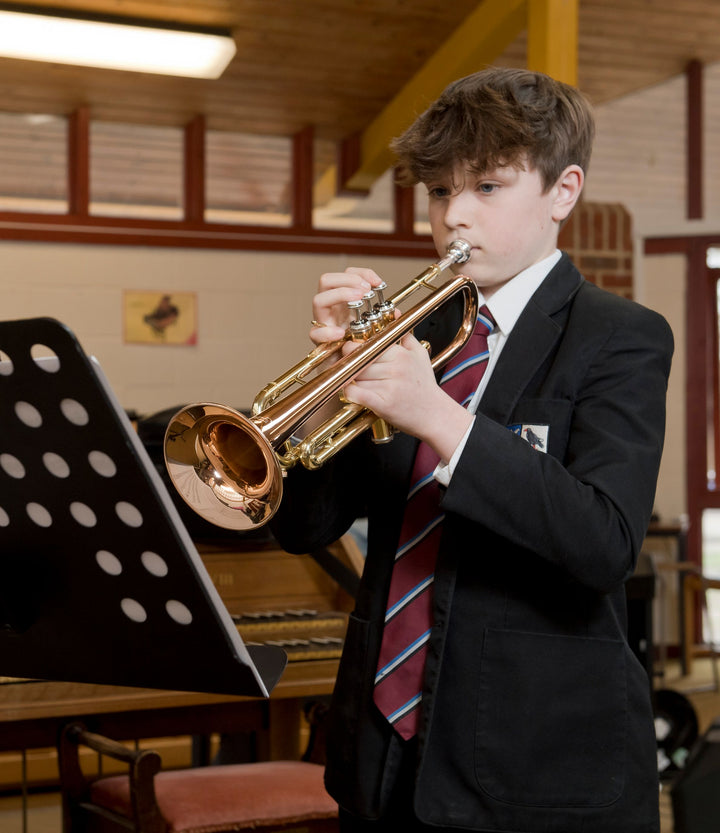 Conn Selmer Bass Student Trumpet TR355G Being Played