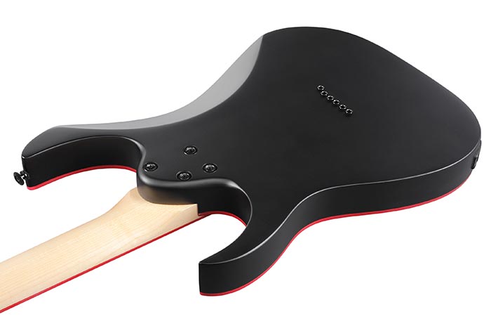 Ibanez GRG131DX Back View - Poplar Body and Black Hardware
