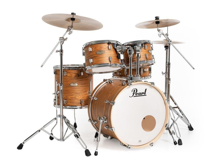 Pearl Decade Maple Artisan Drum Set - Professional 6 - Ply Maple Shells in Satin Caramel Veil Finish (DMPA905C) - Ev - Entz Music