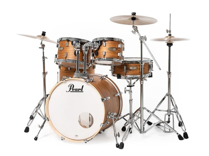 Pearl Decade Maple Artisan Drum Set - Professional 6 - Ply Maple Shells in Satin Caramel Veil Finish (DMPA905C) - Ev - Entz Music