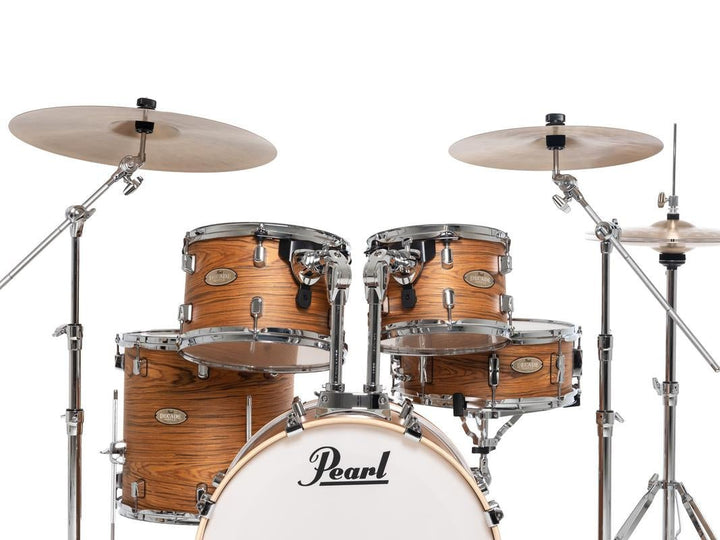Pearl Decade Maple Artisan Drum Set - Professional 6 - Ply Maple Shells in Satin Caramel Veil Finish (DMPA905C) - Ev - Entz Music