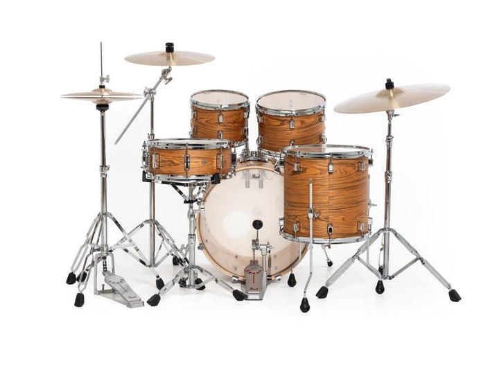 Pearl Decade Maple Artisan Drum Set - Professional 6 - Ply Maple Shells in Satin Caramel Veil Finish (DMPA905C) - Ev - Entz Music