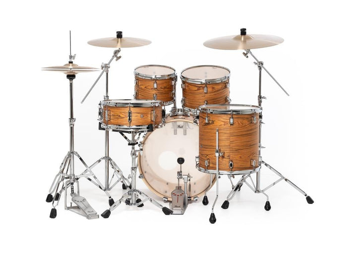 Pearl Decade Maple Artisan Drum Set - Professional 6 - Ply Maple Shells in Satin Caramel Veil Finish (DMPA905C) - Ev - Entz Music